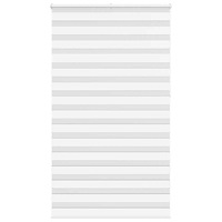 vidaXL Rullgardin zebra vit 120x230 cm tyg bredd 115,9 cm polyester