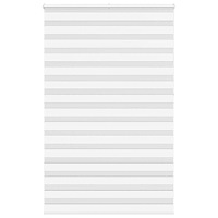 vidaXL Rullgardin zebra vit 145x230 cm tyg bredd 140,9 cm polyester