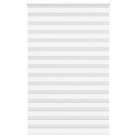 vidaXL Rullgardin zebra vit 150x230 cm tyg bredd 145,9 cm polyester