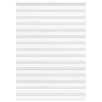 vidaXL Rullgardin zebra vit 160x230 cm tyg bredd 155,9 cm polyester