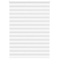 vidaXL Rullgardin zebra vit 165x230 cm tyg bredd 160,9 cm polyester