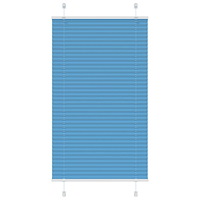 vidaXL Plisserad persienn blå 75x100 cm tyg bredd 74,4 cm polyester