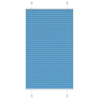 vidaXL Plisserad persienn blå 80x100 cm tyg bredd 79,4 cm polyester