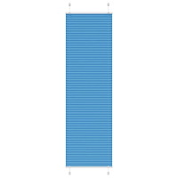 vidaXL Plisserad persienn blå 65x200cm tyg bredd 64,4cm polyester