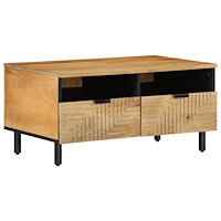 vidaXL Soffbord brun 80x54x40 cm mango i massivt trä