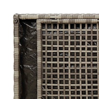 vidaXL Förvaringsbänk för utomhusbruk med dyna grå 100 cm konstrotting
