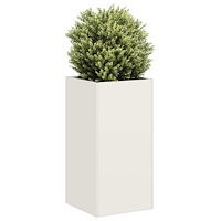vidaXL Odlingslåda vit 40x40x80 cm kallvalsat stål