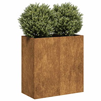vidaXL Planteringskärl rostig 80x40x80 cm väderbeständigt stål