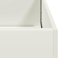vidaXL Planteringskärl vit 200x40x80 cm kallvalsat stål