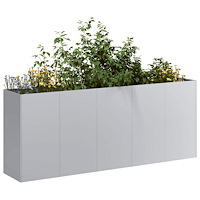 vidaXL Planteringskärl 200x40x80 cm galvaniserat stål