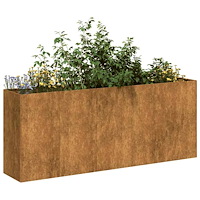 vidaXL Planteringskärl rostig 200x40x80 cm väderbeständigt stål