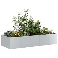 vidaXL Planteringskärl 200x80x40 cm galvaniserat stål