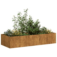 vidaXL Planteringskärl rostig 200x80x40 cm väderbeständigt stål