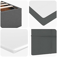 vidaXL Ottoman sängram med madrass mörkgrå 140x190 cm tyg