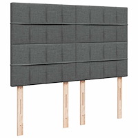 vidaXL Ottoman sängram med madrass mörkgrå 140x190 cm tyg