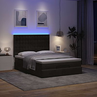 vidaXL Ottoman sängram med madrasser svart 140x190 cm sammet