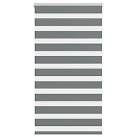 vidaXL Rullgardin zebra mörkgrå 75x100 cm tyg bredd 70,9 cm polyester