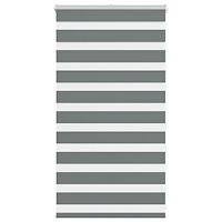 vidaXL Rullgardin zebra mörkgrå 85x100 cm tyg bredd 80,9 cm polyester