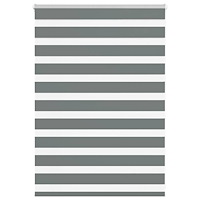 vidaXL Rullgardin zebra mörkgrå 100x100 cm tyg bredd 95,9 cm polyester