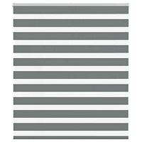 vidaXL Rullgardin zebra mörkgrå 120x100 cm tyg bredd 115,9cm polyester