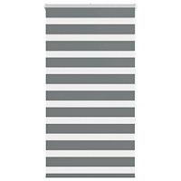 vidaXL Rullgardin zebra mörkgrå 75x150 cm tyg bredd 70,9 cm polyester