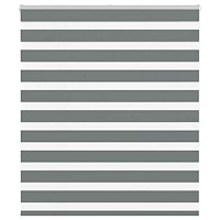 vidaXL Rullgardin zebra mörkgrå 120x150 cm tyg bredd 115,9cm polyester
