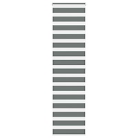 vidaXL Rullgardin zebra mörkgrå 60x200 cm tyg bredd 55,9 cm polyester