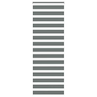 vidaXL Rullgardin zebra mörkgrå 75x200 cm tyg bredd 70,9 cm polyester