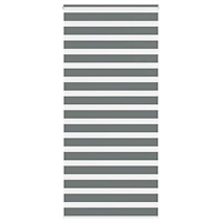 vidaXL Rullgardin zebra mörkgrå 115x230 cm tyg bredd 110,9cm polyester