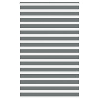 vidaXL Rullgardin zebra mörkgrå 150x230 cm tyg bredd 145,9cm polyester