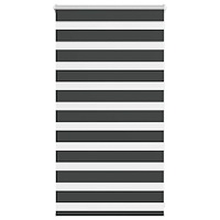 vidaXL Rullgardin zebra svart 80x100 cm tyg bredd 75,9 cm polyester