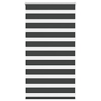 vidaXL Rullgardin zebra svart 85x100 cm tyg bredd 80,9 cm polyester