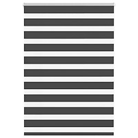 vidaXL Rullgardin zebra svart 100x100 cm tyg bredd 95,9 cm polyester