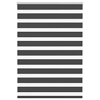 vidaXL Rullgardin zebra svart 115x100 cm tyg bredd 110,9cm polyester