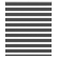 vidaXL Rullgardin zebra svart 125x100 cm tyg bredd 120,9cm polyester