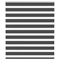 vidaXL Rullgardin zebra svart 130x100 cm tyg bredd 125,9cm polyester