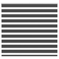 vidaXL Rullgardin zebra svart 165x100 cm tyg bredd 160,9cm polyester