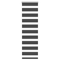 vidaXL Rullgardin zebra svart 45x150 cm tyg bredd 40,9 cm polyester