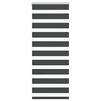 vidaXL Rullgardin zebra svart 55x150 cm tyg bredd 50,9 cm polyester