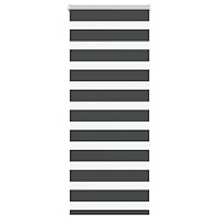 vidaXL Rullgardin zebra svart 65x150 cm tyg bredd 60,9 cm polyester