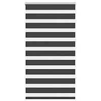 vidaXL Rullgardin zebra svart 75x150 cm tyg bredd 70,9 cm polyester