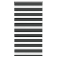 vidaXL Rullgardin zebra svart 85x150 cm tyg bredd 80,9 cm polyester