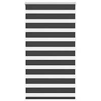vidaXL Rullgardin zebra svart 90x150 cm tyg bredd 85,9 cm polyester