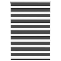 vidaXL Rullgardin zebra svart 105x150 cm tyg bredd 100,9cm polyester
