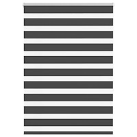 vidaXL Rullgardin zebra svart 115x150 cm tyg bredd 110,9cm polyester