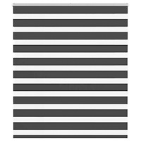 vidaXL Rullgardin zebra svart 120x150 cm tyg bredd 115,9cm polyester