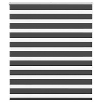 vidaXL Rullgardin zebra svart 125x150 cm tyg bredd 120,9cm polyester