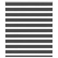 vidaXL Rullgardin zebra svart 130x150 cm tyg bredd 125,9cm polyester