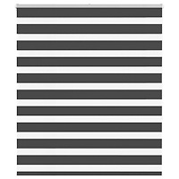 vidaXL Rullgardin zebra svart 135x150 cm tyg bredd 130,9cm polyester