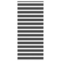 vidaXL Rullgardin zebra svart 110x200 cm tyg bredd 105,9 cm polyester